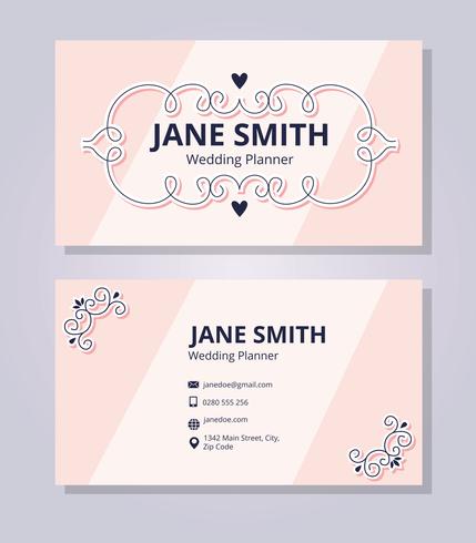 Wedding Planner Business Card Template vector