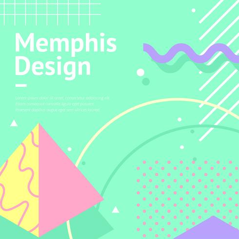 Fondo de memphis aqua vector