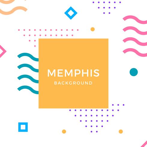 Fondo plano de Vector de Memphis