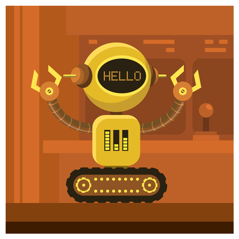 Robot Character Design vector