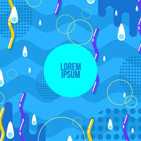 Blue Memphis Background Free Vector