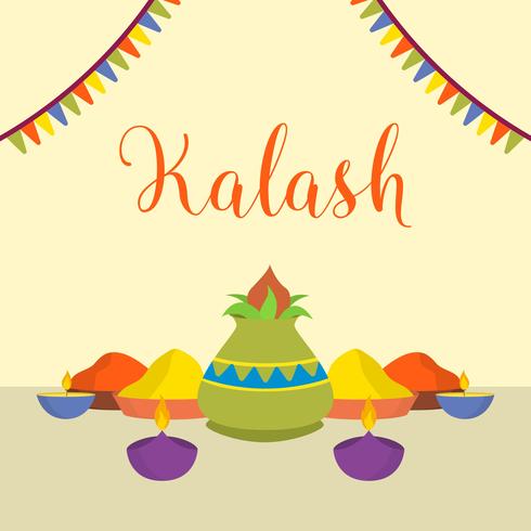 Flat Kalash Vector Illustration