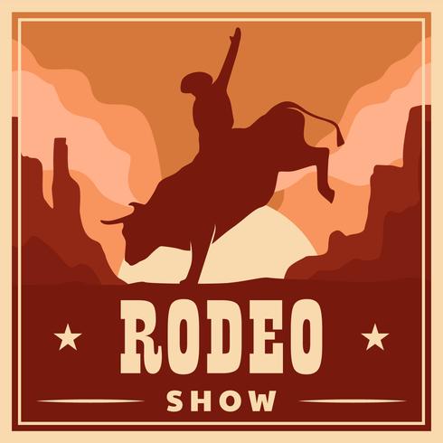 Rodeo Flyer template vector