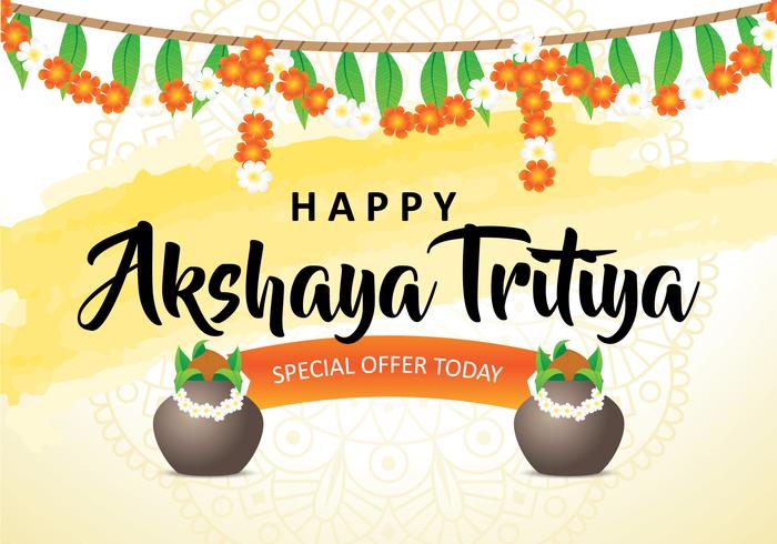 Feliz fondo Akshaya Tritiya vector
