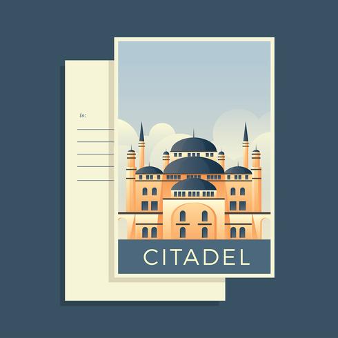 Postales del mundo Citadel Vector