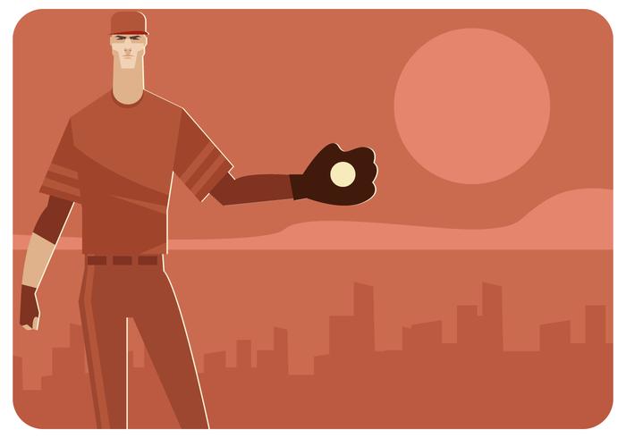 Cool Baseball Player Vector