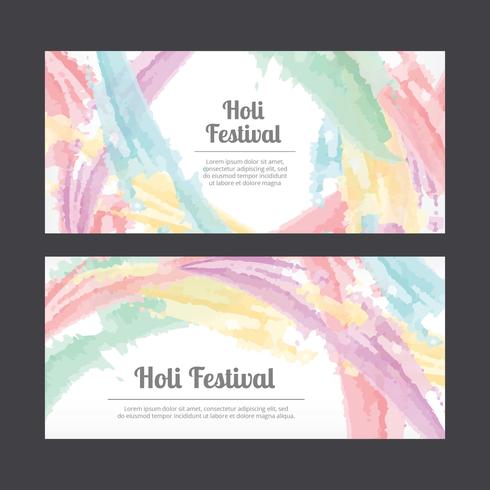 Holi Festival Banners vector