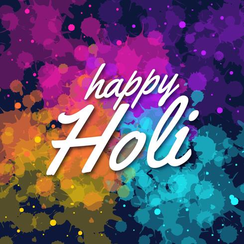 Happy Holi Colorful Greetings vector