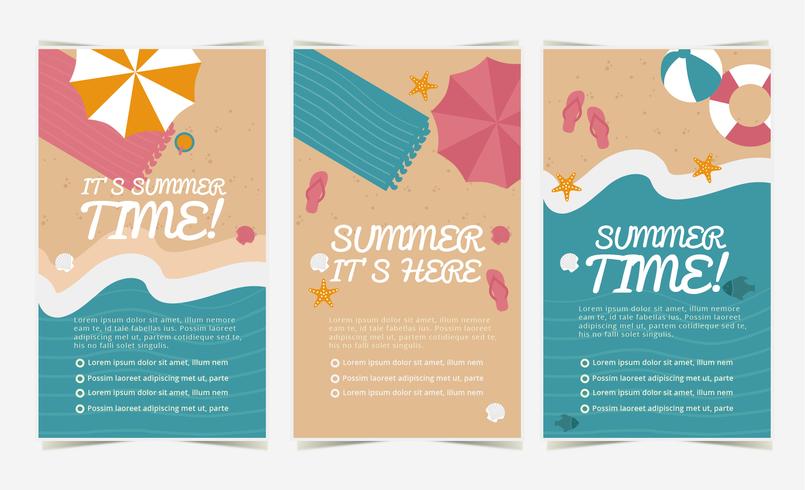 vector banners de playa