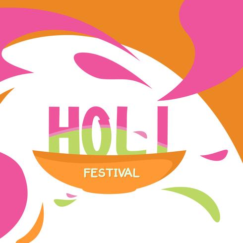 feliz festival holi vector