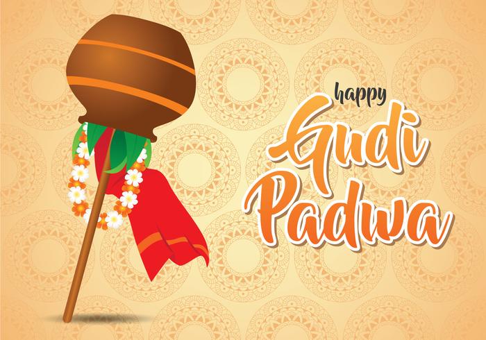 Happy Gudi Padwa Illustration vector