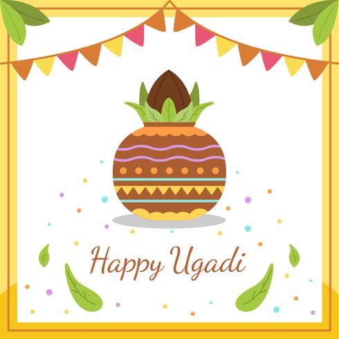 Happy Ugadi Vector