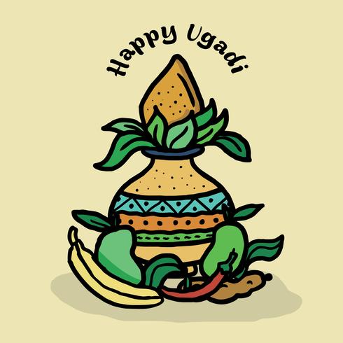 Ugadi Festival vector