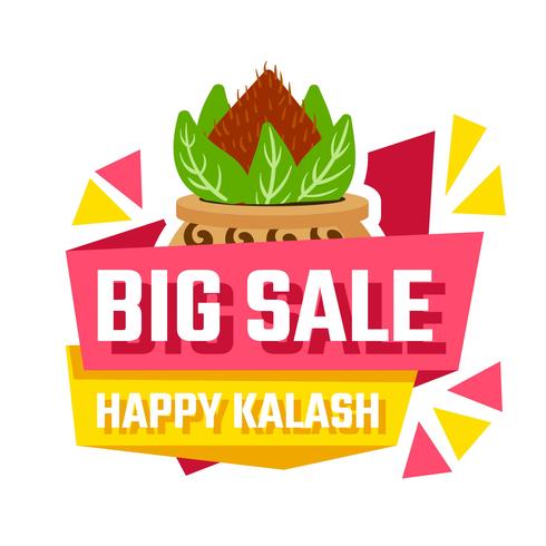 Happy Kalash Sale vector