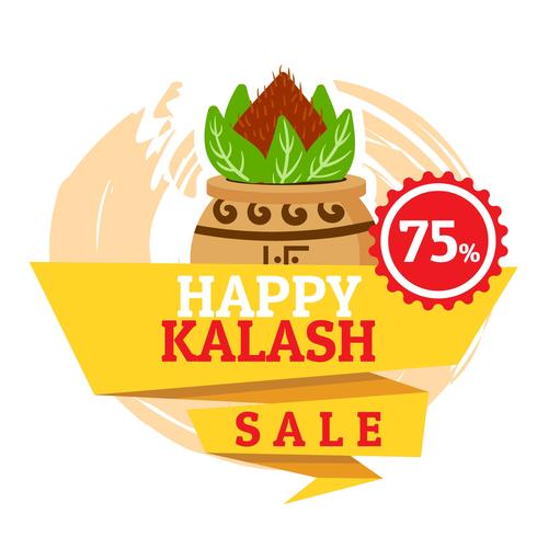 Happy Kalash Sale vector