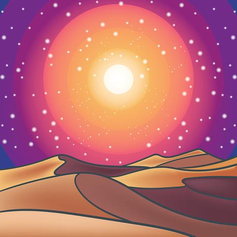 Ilustración del paisaje del desierto vector