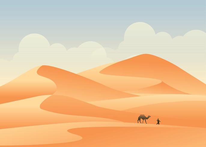 Vector de paisaje de desierto de África