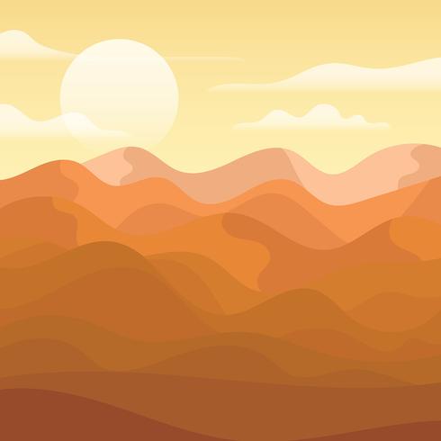 Ilustración del paisaje del desierto vector