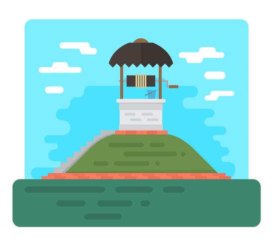 Old Well Illustration vector