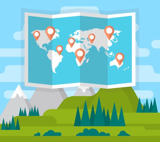 Flat Travel Illustration vector