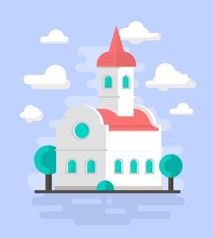 Iglesia plana vector