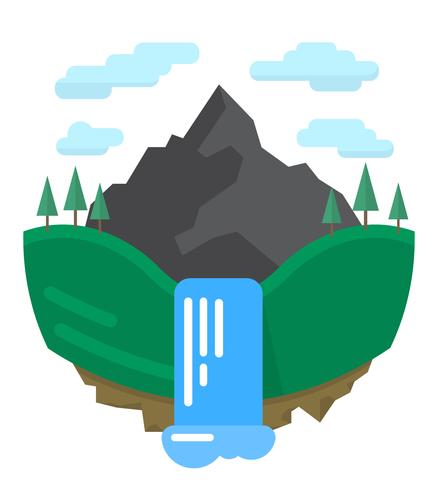 Diseño de paisaje plano vector