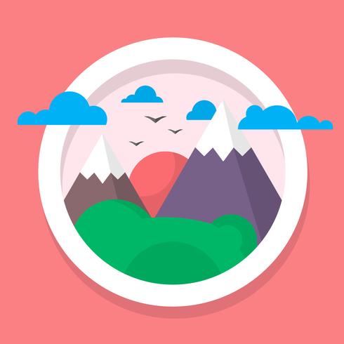 Diseño de paisaje plano vector