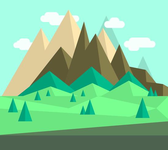 Diseño de paisaje plano vector