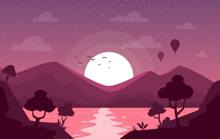 Ilustración de paisaje de vector