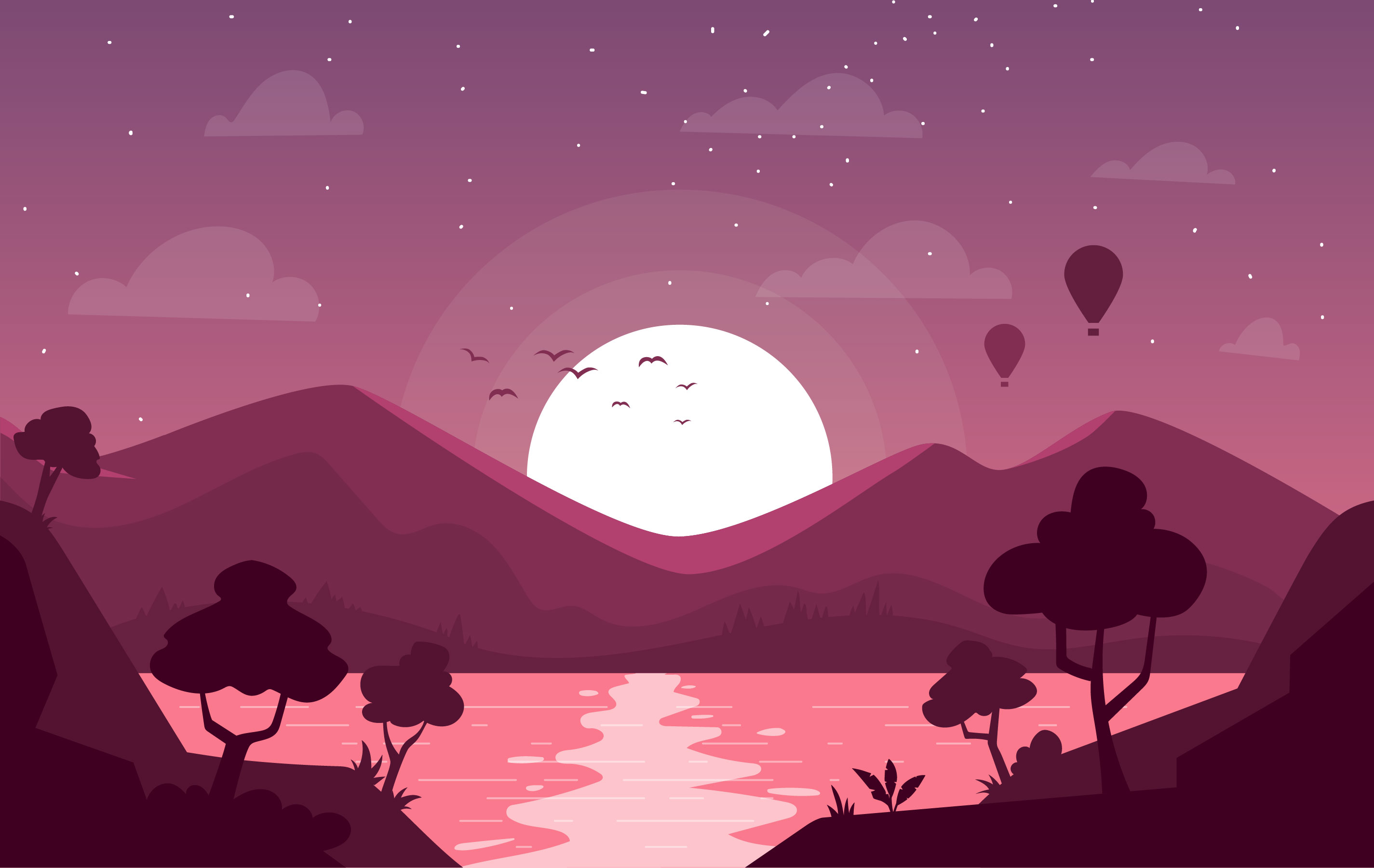 Download Vector Landscape Illustration - Download Free Vectors ...