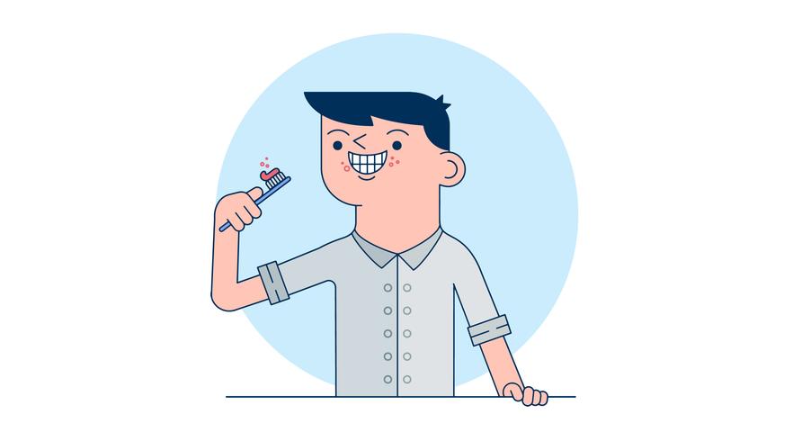 Brushing Teeth Vector