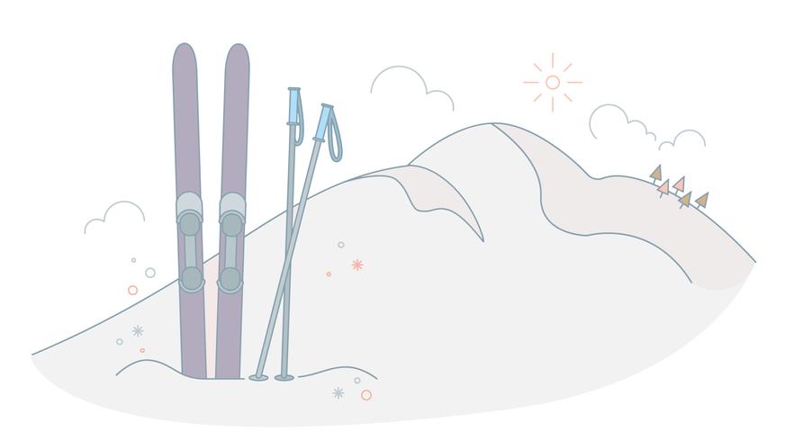 Ski Equipment Vector