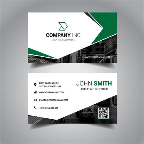 Green Business Card vector