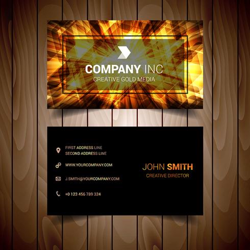 Abstract Light Elegant Business Card vector