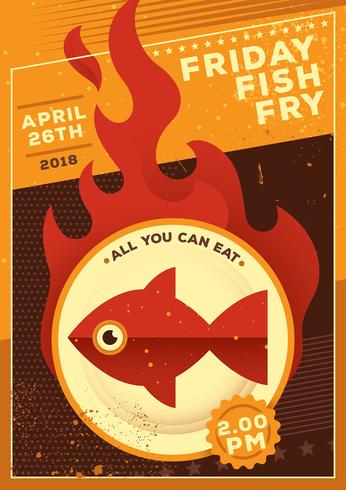 Friday fish fry vector