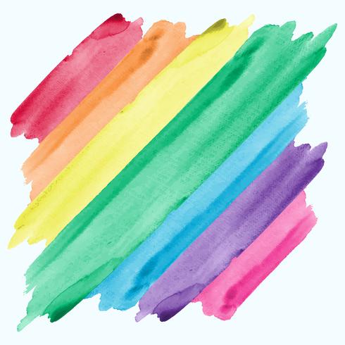 Abstract Watercolor Rainbow Painting Background vector