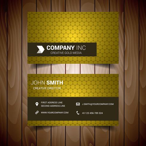 Light Yellow Business Card vector