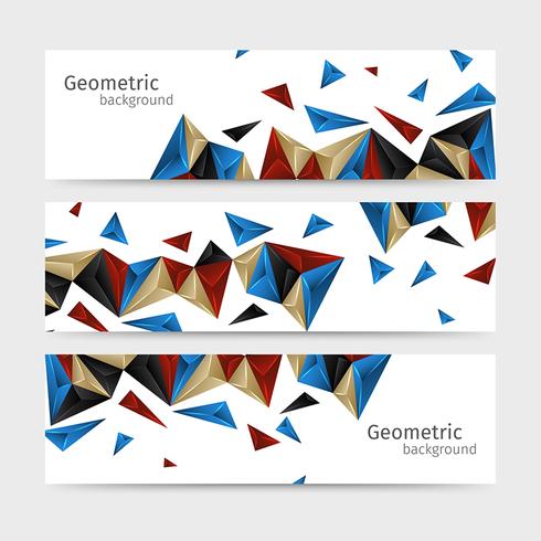 Geometric Background Abstract Header Set vector