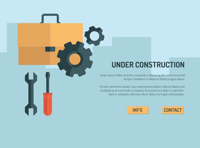 Página web en construcción vector