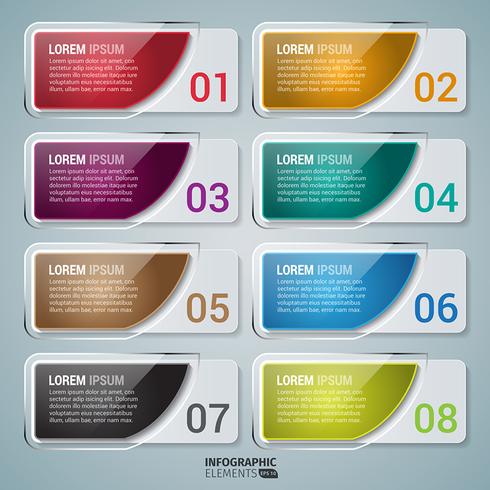 Infographic Number Banner Design Elements vector