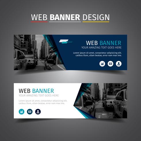 Blue Elegant Business Banner vector