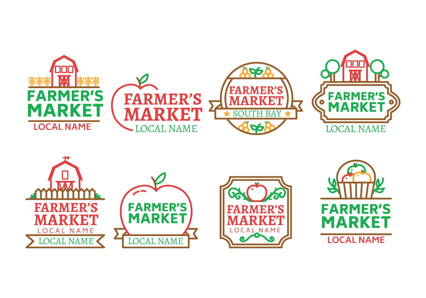 Farmers market logo vector - Download Free Vectors ...