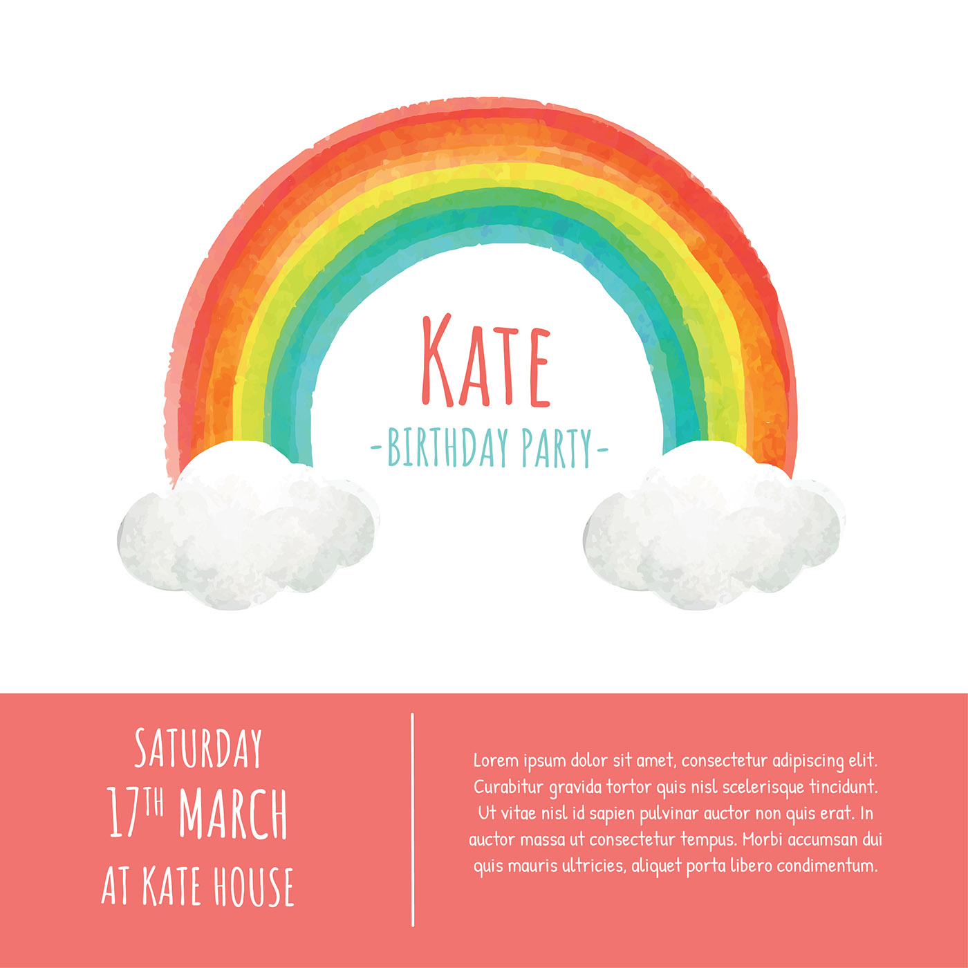 Download Rainbow Watercolor Template Vector - Download Free Vectors, Clipart Graphics & Vector Art