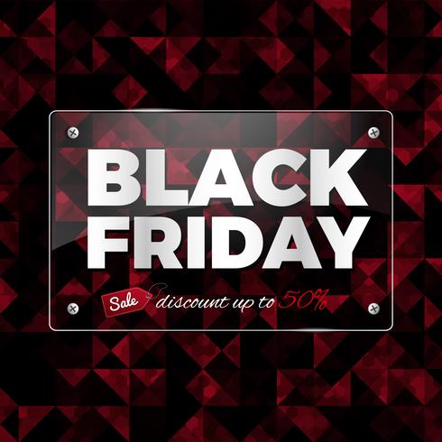 Black Friday On Glass vector