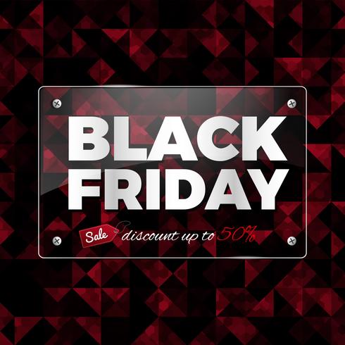 Black Friday On Glass vector