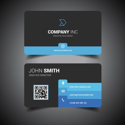 Black Colored Business Card vector