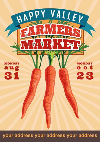 Famers Market Flyer vector