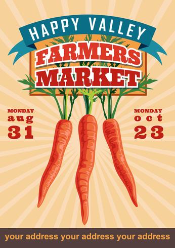 Famers Market Flyer vector