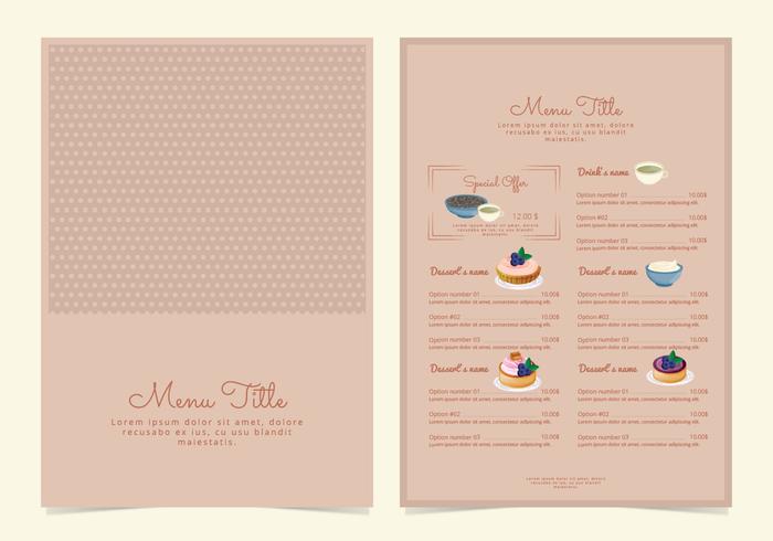 Vector Dessert Menu
