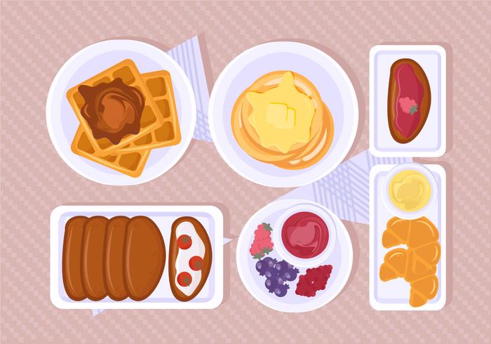 Vector Breakfast Scene
